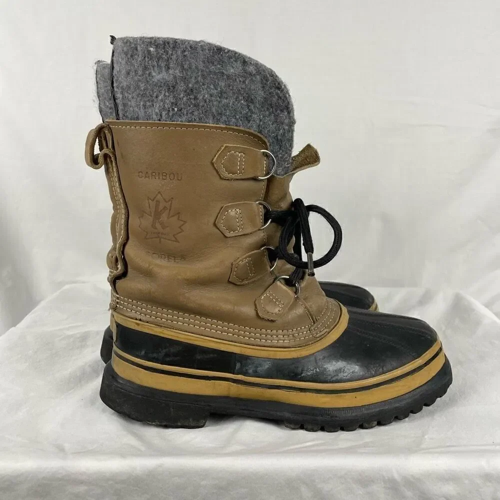 Sorel Caribou Leather Waterproof Wool Lined‎ Boot - Men’s 8